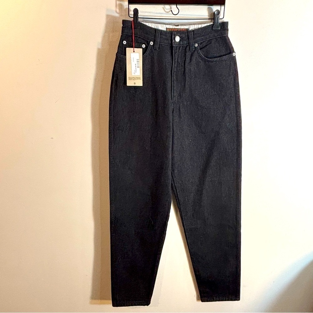 KATHARINE HAMNET Sz 28 KHD Pant Black Barrel Style Jeans Made in Italy NEW